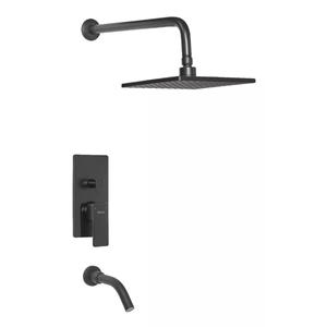 Grifería Baño Ducha Embutir Transferencia Peirano Soria Black
