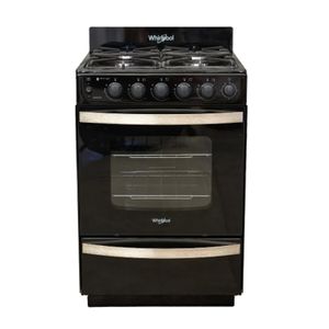 Cocina A Gas Negro 56 Cm 4 Hornallas Fund. Multigas Whirlpool Wfn57di