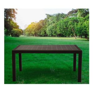 Mesa Simil Rattan Voss Mokka 1.50 Mts Tapa Plástica