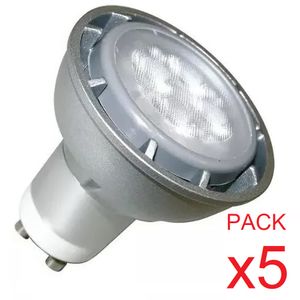 LAMPARA DICROICA LED GU10 7W LUZ CALIDA TBCin Pack x5