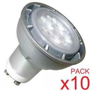 LAMPARA DICROICA LED GU10 7W LUZ CALIDA TBCin Pack x10