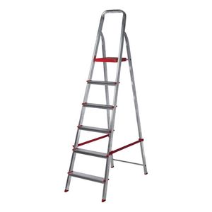 Escalera De Aluminio Lusqtoff Esl191-76 6 Escalones Multiuso