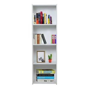 Biblioteca 4 Estantes 144 cm Blanco