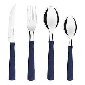 Set Juego 24 Cubiertos Mango Plastico New Kolor Tramontina