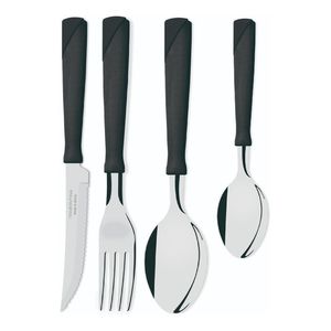 Set Juego 24 Cubiertos Mango Plastico New Kolor Tramontina