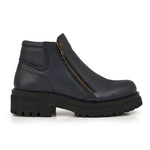BOTA DUMMER AZUL MUJER CUERO ZAPATO BOTINETAS
