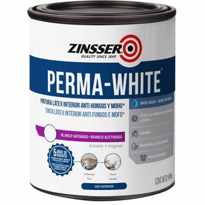 Látex interior Perma-White satinado blanco 0,9 Lts.