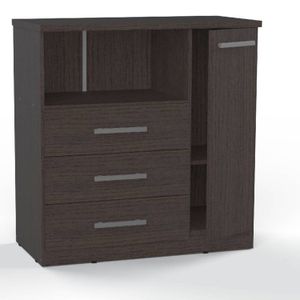 COMODA ORLANDI WE 291 PREMIUM - WENGUE 3 CAJONES 1 PUERTA 1 ESTANTE