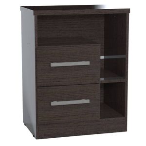 MESA DE LUZ ORLANDI WE 113 PREMIUM - WENGUE 2 CAJONES REVERSIBLES