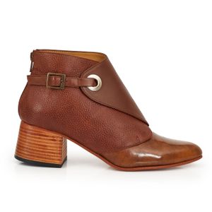 BOTA POINT SUELA MUJER BOTINETAS CUERO ELEGANTE