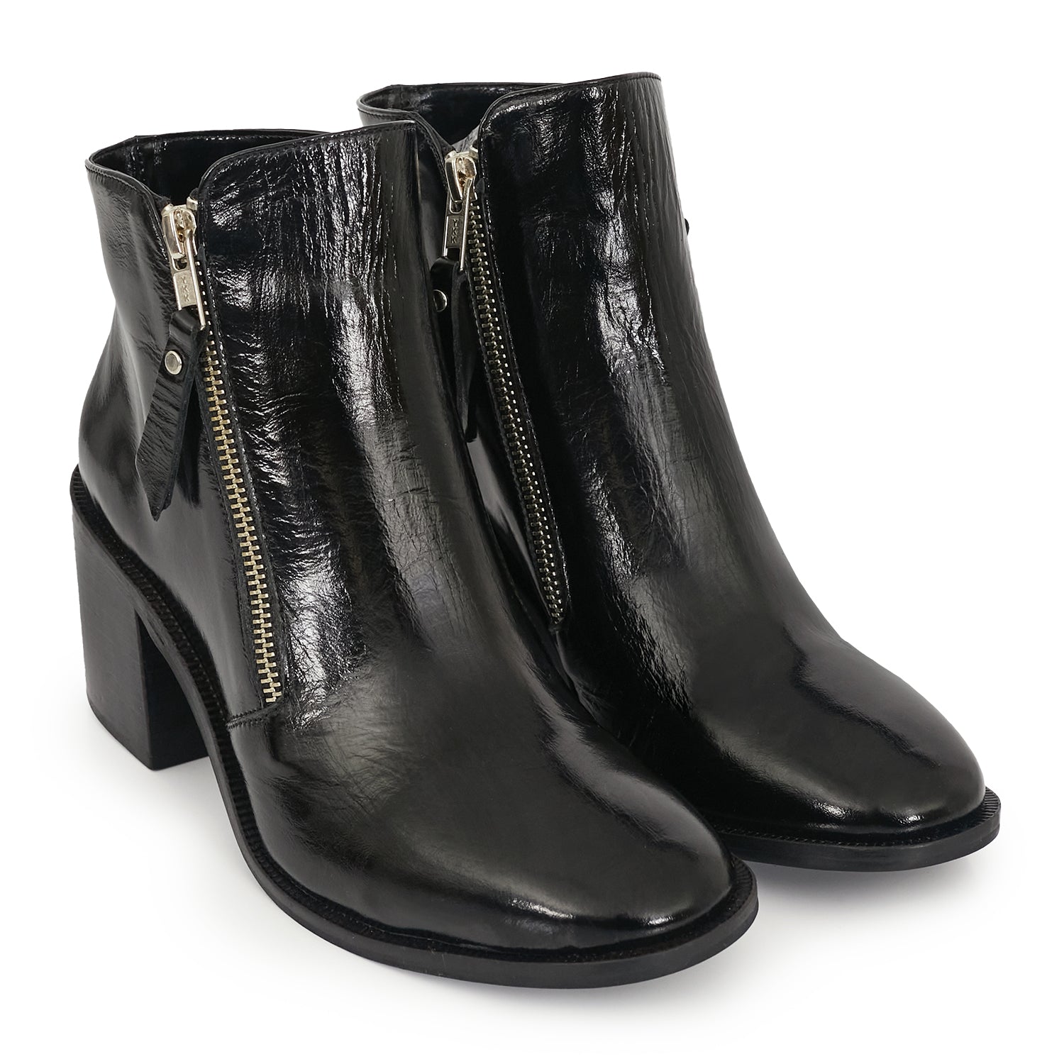 BOTA CRYSTAL NEGRA MUJER BOTINETAS ELEGANTE CUERO Provincia Compras