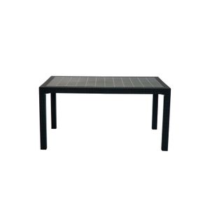 MESA PLÁSTICA RECTANGULAR NEGRA RATAN VOSS 2000 MESAINDOGRP