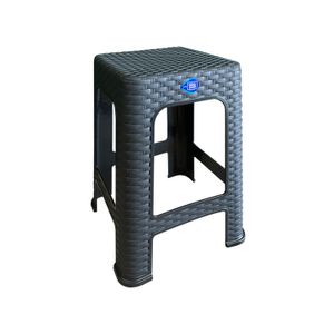 BANQUITO APILABLE PLÁSTICO NEGRO TIPO RATAN VOSS 2000 LYONGR