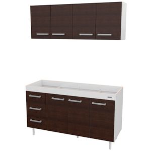Combo Mueble Cocina Mosconi 1,40m Sin Bac Blanco Carva Mezzo