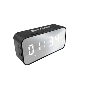 Parlante y Reloj Despertador Suono AYV0119 Bluetooth Negro