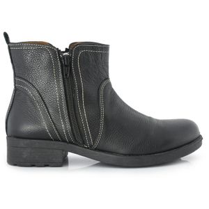 BOTINETA ASHLEY NEGRA BOTAS MUJER CUERO ZAPATOS