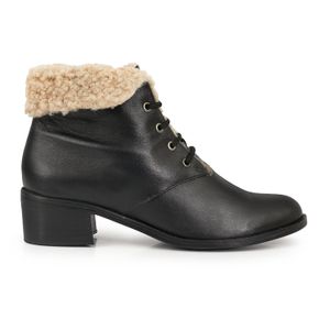 BOTA TATUM NEGRA MUJER BOTINETAS CUERO ZAPATOS