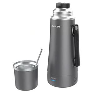 Termo De Mate Peabody Eléctrico 1 Litro Pe-eta1001d Gris Metalizado
