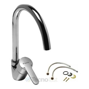 Grifería Cocina Mesada Pico Bar Piazza Emblem 10014 Cromado