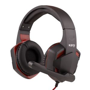Auricular Gamer Kanji Z  Con Microfono Consolas Pc Rojo