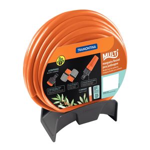 Manguera Riego Jardin Flex 20m Soporte Accesorios Tramontina