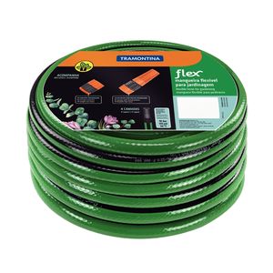 Manguera Riego Jardín Flex 25m Acople Accesorios Tramontina