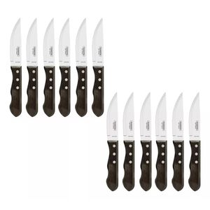 Cuchillo Jumbo Asado Mango Madera Polywood 12unid Tramontina