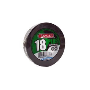 CINTA AISLADORA NEGRA PVC 18 PLUS 19MM X 10M X 0,18MM TACSA