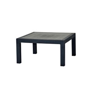 MESA PLÁSTICA CUADRADA NEGRA PATA CORTA VOSS 2000 MESABARUGR