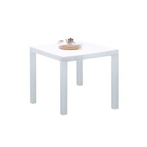 MESA PLÁSTICA CUADRADA BLANCA RATAN VOSS 2000 MESAFIDJIBL