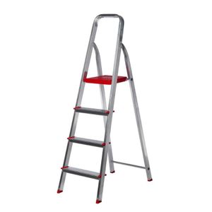 ESCALERA HOGAREÑA LUSQTOFF- 4 ESCALONES- ALUMINIO (ESL143-74)