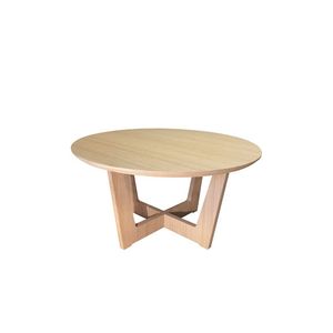 Mesa Baja Roma De 50 Cm De Diametro Color Roble