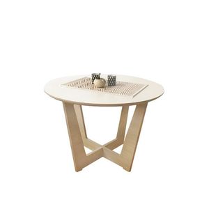 Mesa Baja Roma De 70 Cm De Diametro Color Blanca