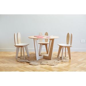 Combo Kids Roma Conejo Color Blanco Y Roble