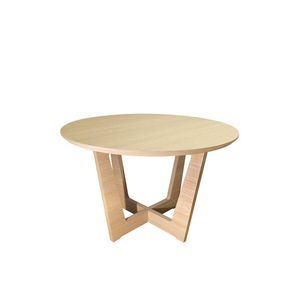 Mesa Baja Roma De 60 Cm De Diametro Color Roble