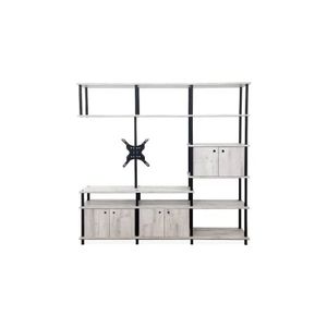 SEPARADOR CON SOPORTE TV DEGE S03 - ALASKA 3 PUERTAS DOBLES 3 CUERPOS 7 NIVELES