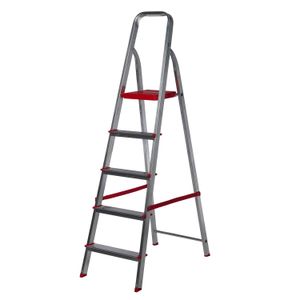 ESCALERA HOGAREÑA LUSQTOFF- 5 ESCALONES- ALUMINIO (ESL166-75)