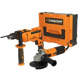 KIT AMOLADORA 115MM  TALADRO 13MM-CON MALETÍN- LUSQTOFF