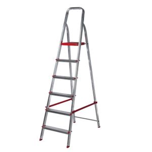 ESCALERA HOGAREÑA LUSQTOFF- 6 ESCALONES- ALUMINIO (ESL191-76)