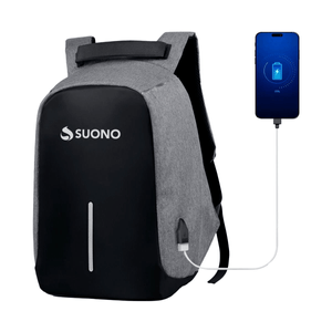 MOCHILA ANTIRROBO IMPERMEABLE SUONO PUERTO USB