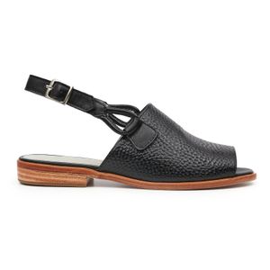 SANDALIA AGRA NEGRA CHINELAS MUJER CUERO VESTIR