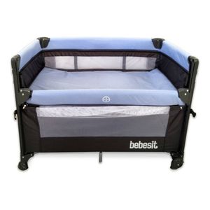 PRACTICUNA COLECHO CON MOSQUITERO CELESTE/GRIS BEBESIT 2021-C