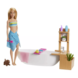 Muñeca Barbie Fizzy Bath Playset  Con Bañera Mattel 6032 GJN32