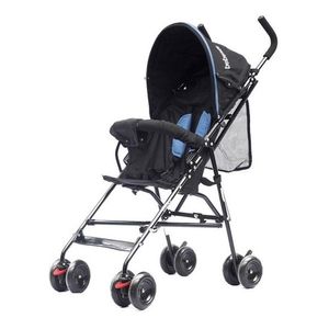 COCHE PARAGUITAS TOURS NEGRO/CELESTE BEBESIT 1052-C