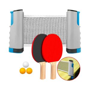 Set Ping Pong Univex portátil Red Retractil con Paletas y Pelotas
