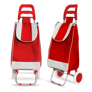 Carrito de Compras Combinado rojo y gris