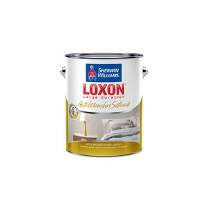 Látex interior Loxon Antimanchas satinado blanco 4 Lts