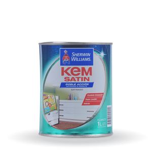 Esmalte sintético Kem Satin satinado blanco 1 Lts