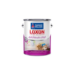 Látex interior Loxon Antimanchas mate blanco 4 Lts