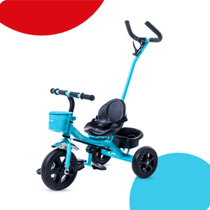 Triciclo Bebesit De Acero Reforzado Azul Sl-1701C